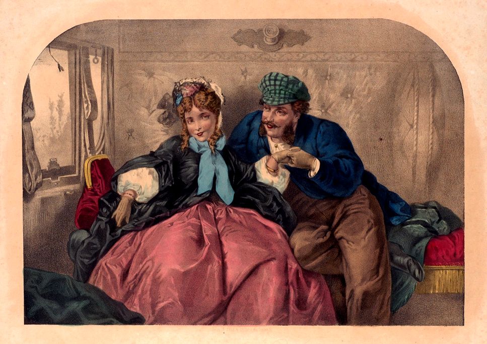 Unknown Artist, German - Amorous Journey, Mid 19th Century